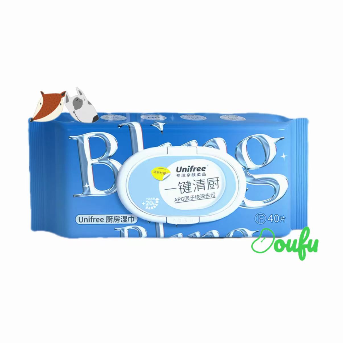 Unifree Kitchen Wet Wipes Unifree厨房湿巾 40pcs