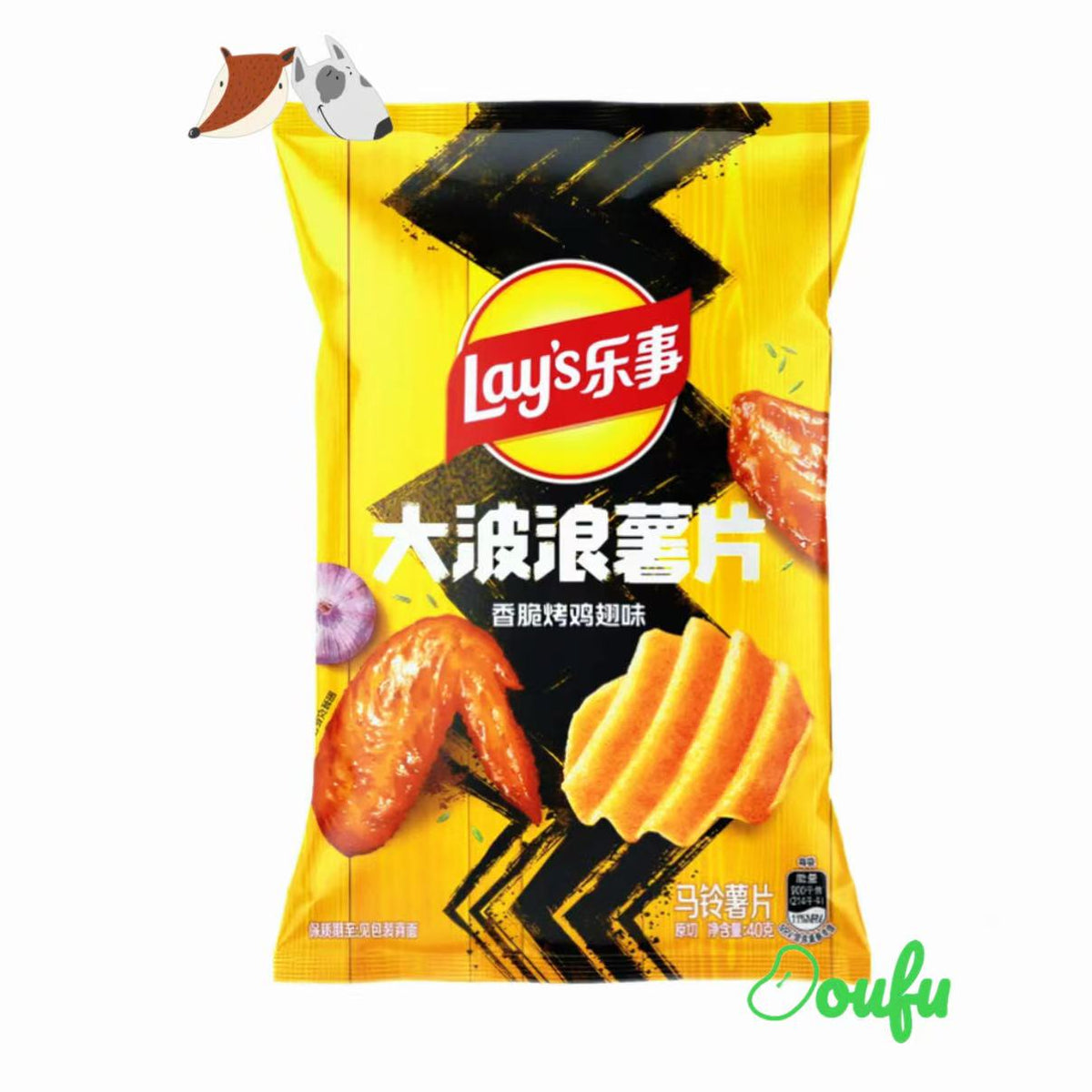 Lay's Chip-Chic Wing Fl 70g 乐事大波浪薯片香脆烤鸡翅味