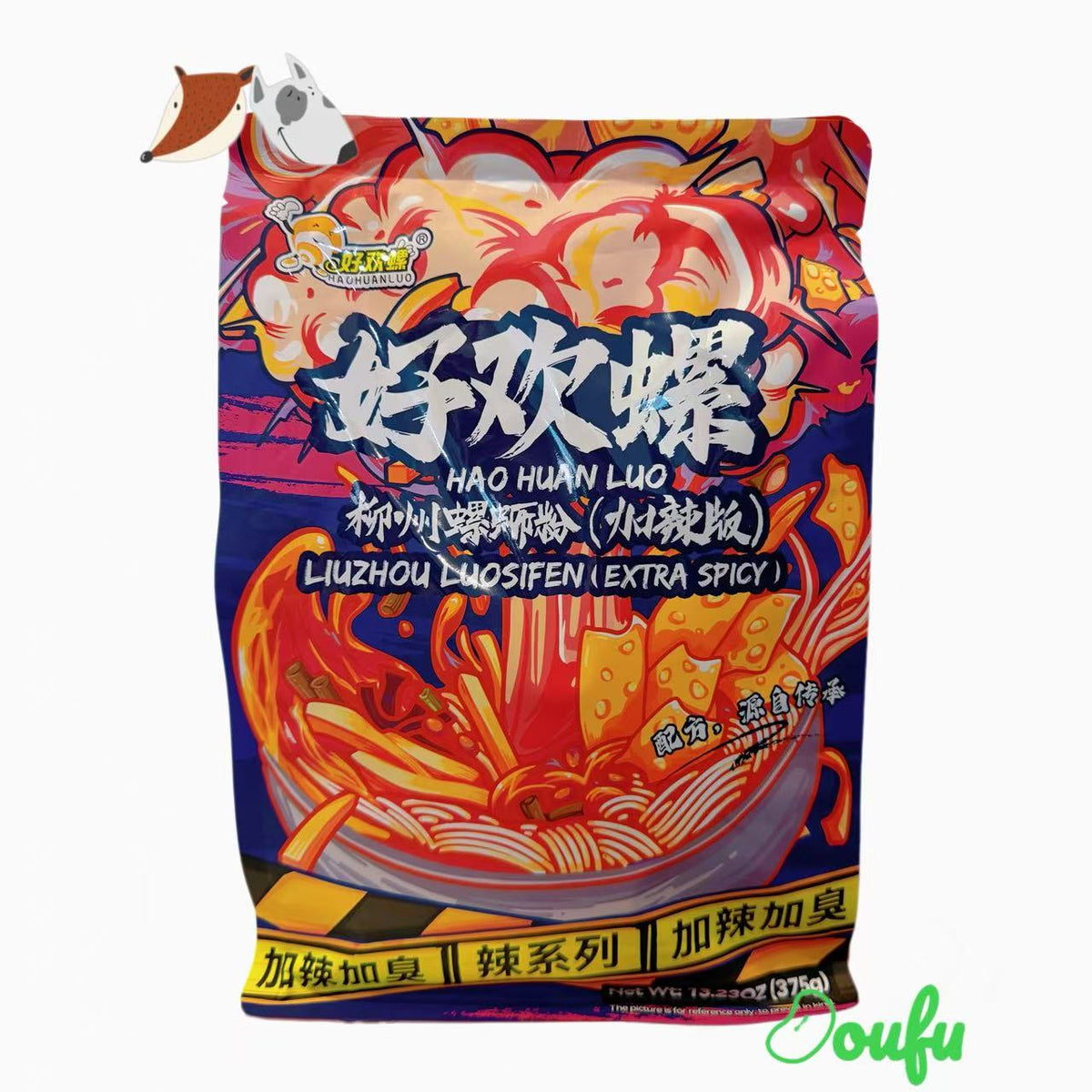 HHL Snail Rice Noodle Extra Spice 375g 好欢螺加臭加辣螺蛳粉 375g