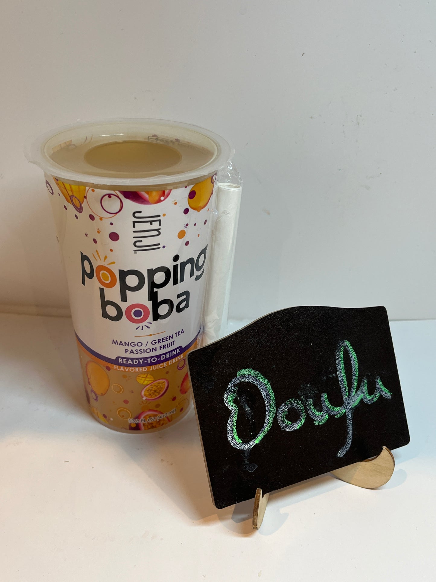 Jenji Popping Boba Mango/Passion Fruit 波霸饮料 芒果百香果味 410ml