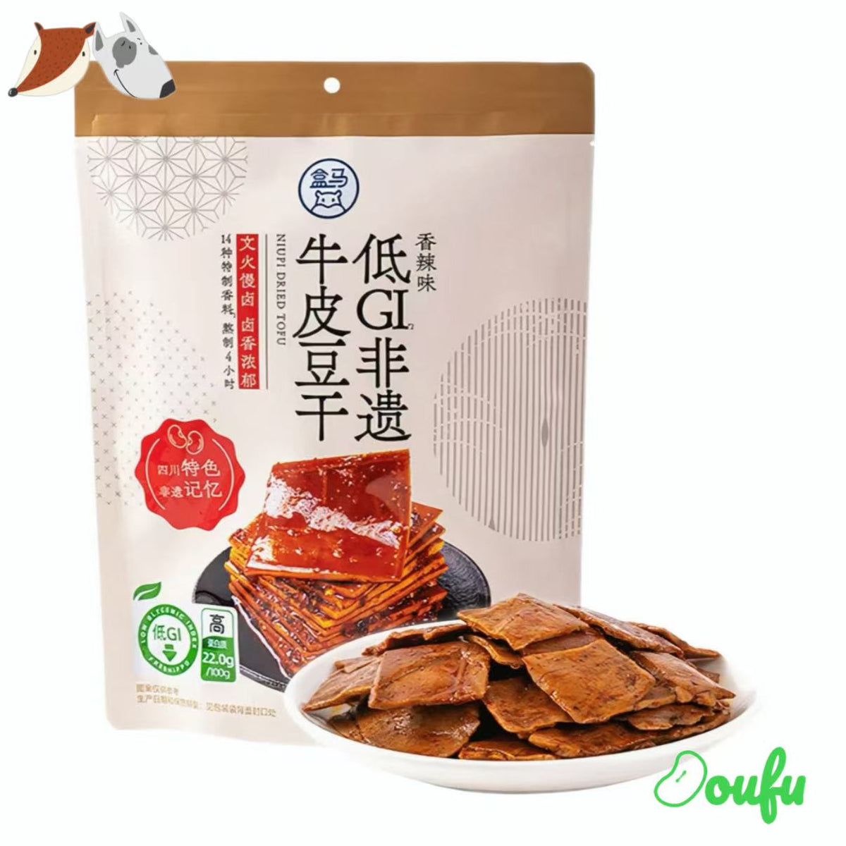 HM Niupi Dried Tofu 180g 盒马低GI非遗牛皮豆干(香辣味)180g