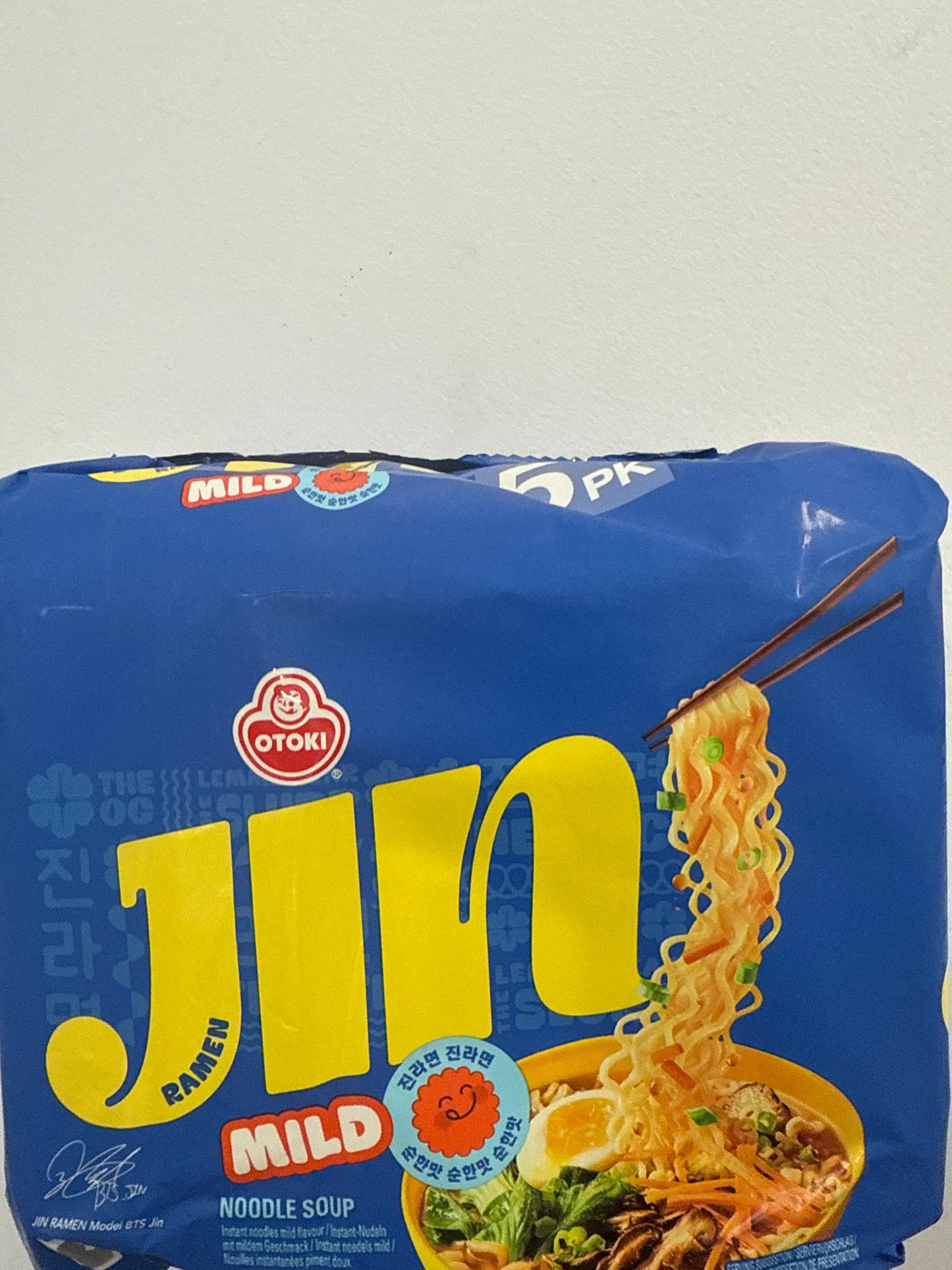 Ottogi Jin Ramen Mild 120g*5 不倒翁金拉面微辣味五连包
