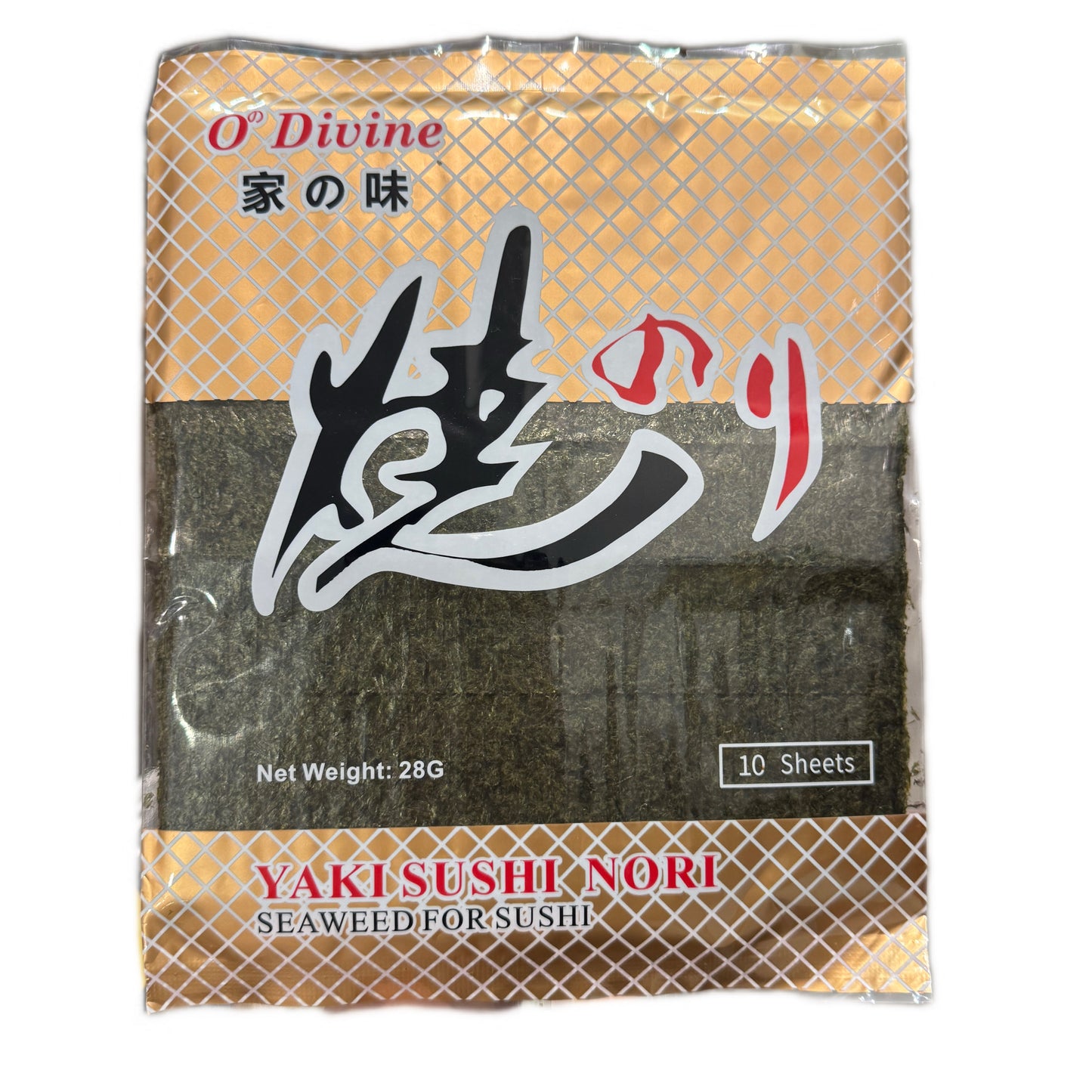 O Divine Yaki Sushi Nori Seaweed For Sushi 家味紫菜片 28g