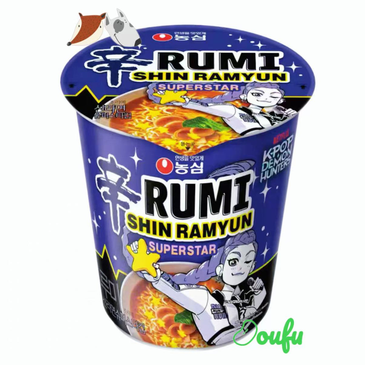 K-pop Demon Hunters Shin Ramyun Rumi - (Spicy & Smoke) 辛拉面小杯装 香辣烟熏风味 68g