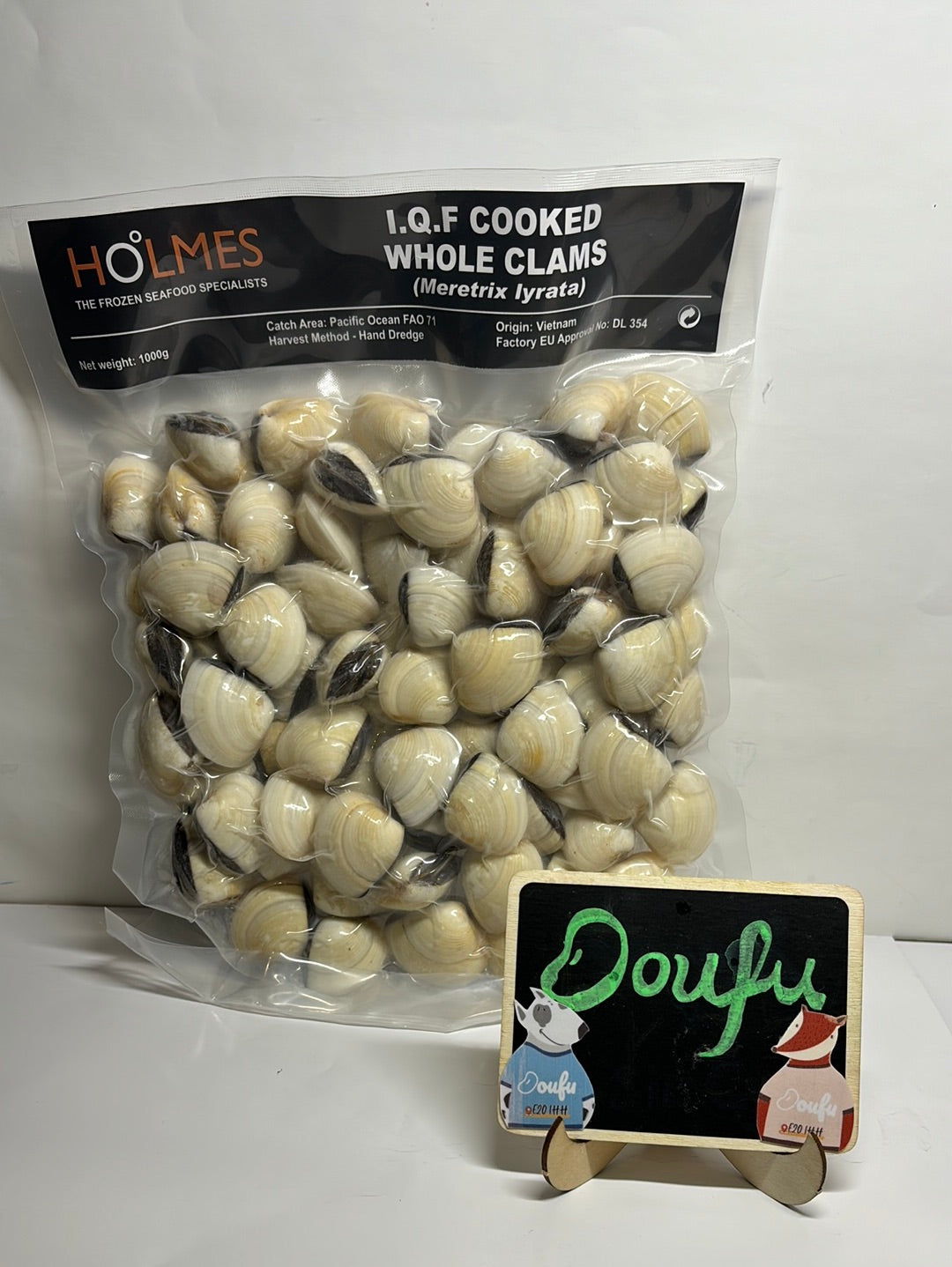 Holmes Whole Shell Cooked Clam 冷冻带壳蛤蜊1kg