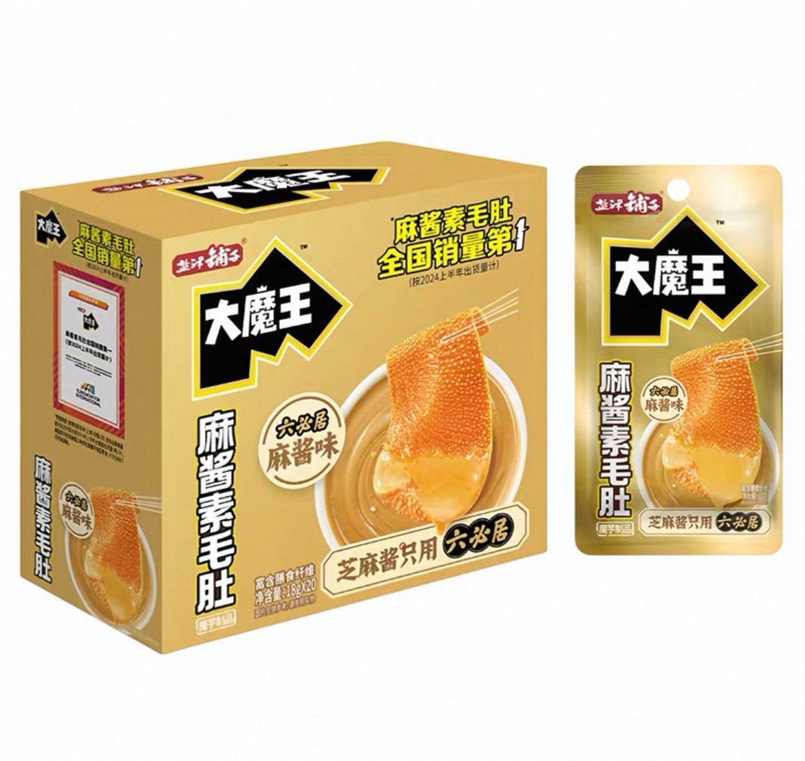 Konjac Snack 大魔王魔芋素毛肚 麻酱味 360g