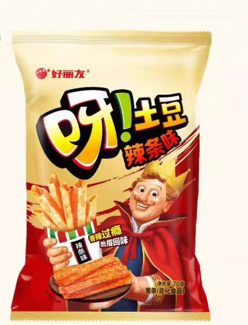 Orion Potato Sticks (Spicy Gluten Sticks Flv)呀土豆辣条口味薯条70g