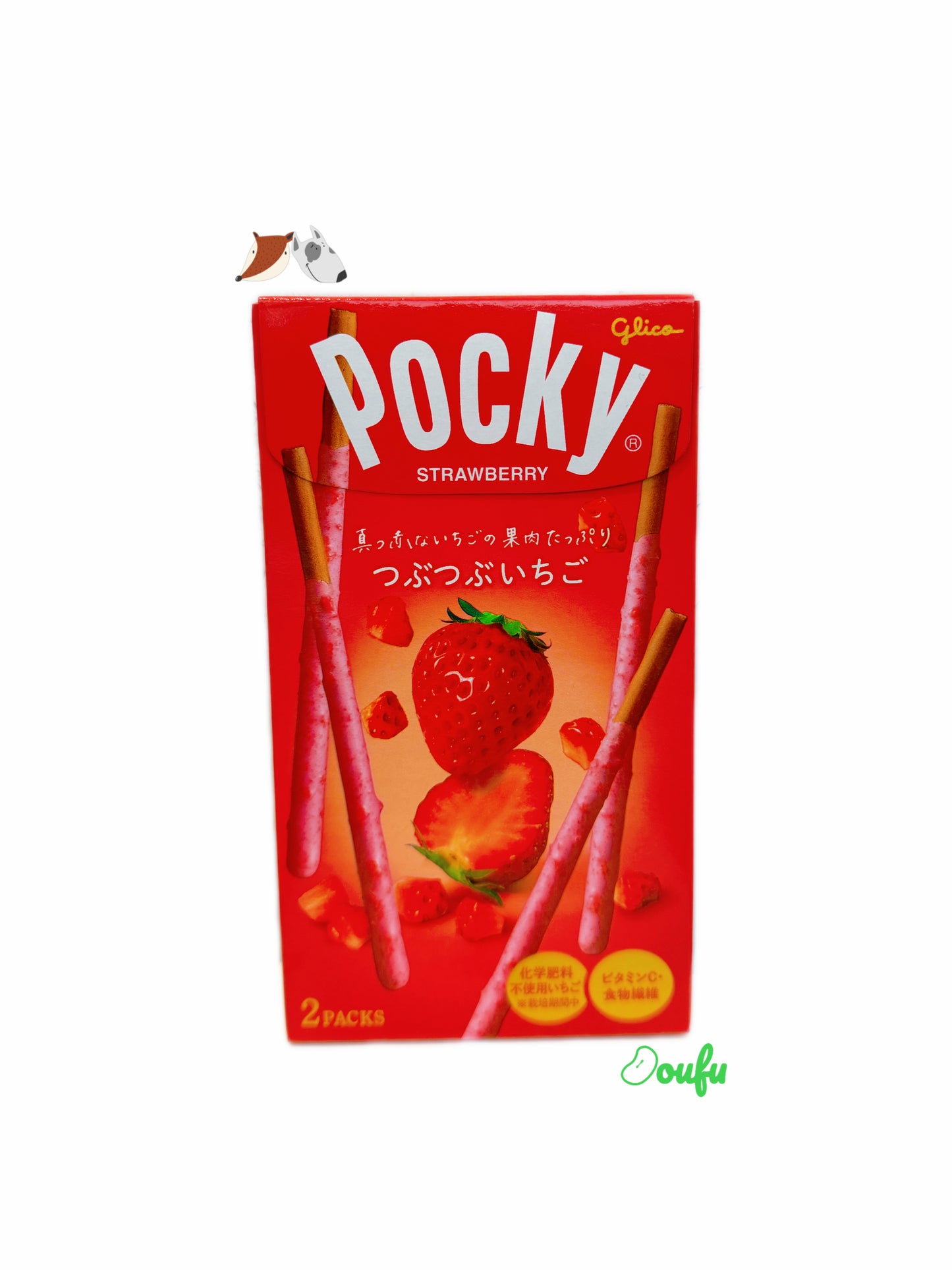 Gulico biscuit sticky strawberry flavour 百奇饼干草莓味55g