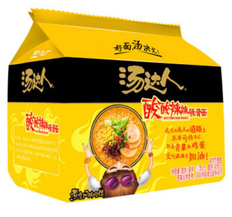 INSTANT NOODLES SPICY PORK BONE STYLE 汤达人酸酸辣辣豚骨面 130g*5