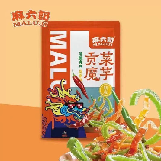 MLJ Gong Cai Konjac Garlic Flv 麻六记贡菜魔芋蒜香味 15g*20