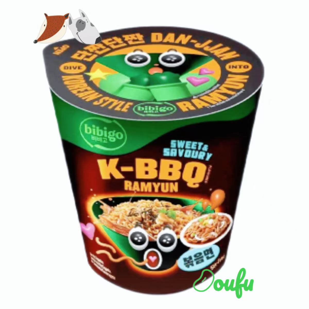 Bibigo Ramyun K-BBQ Sweet & Savoury Cup 98g 必品阁韩式BBQ风味(甜咸口）拉面 98g