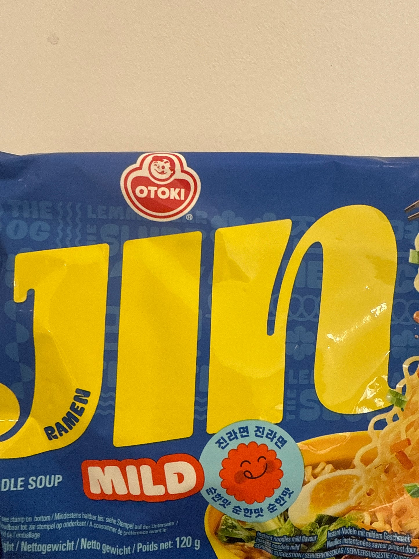 Ottogi Jin Ramen Mild 不倒翁金拉面微辣 120g