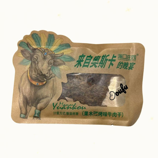 YKZY Dried Beef Snack源口庄园果木碳烤味牛肉干26g