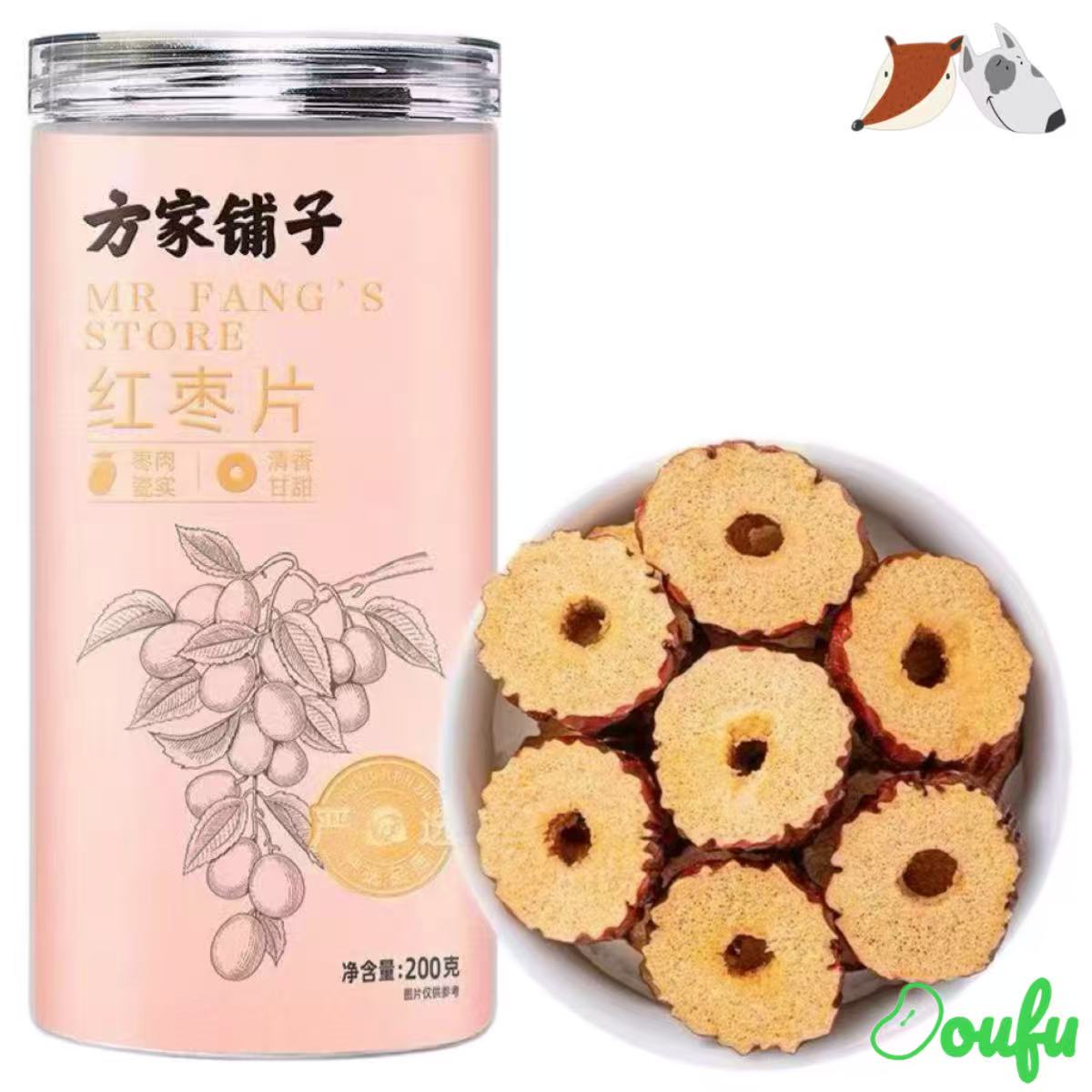 Fangjia Puzi Dried Red Date Slices 方家铺子红枣片 200g