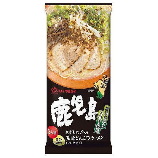 Marutai Plant Based Tonkotsu Taste Ramen Kagoshima Fried Green Onion2 Servings丸太鹿兒島拉面2人份184g