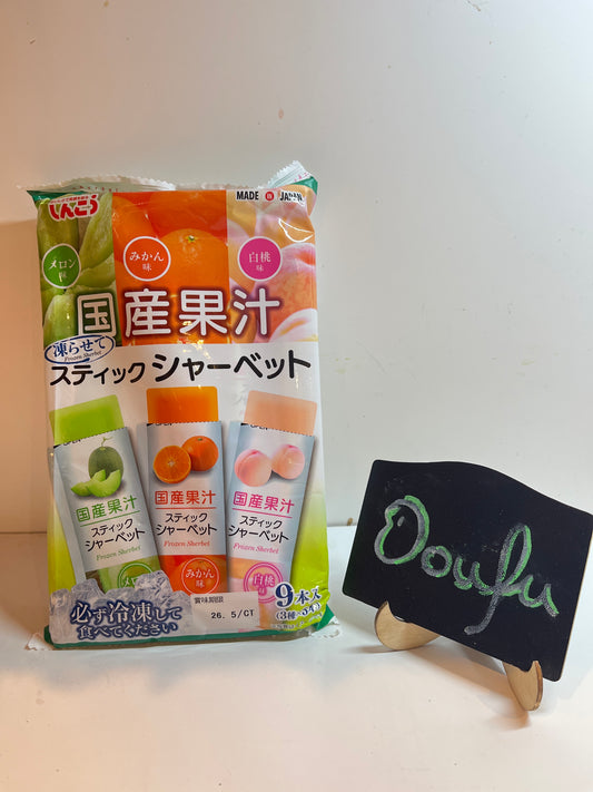 Shinko Ice Lollies Melon Mikan Peach 日本果汁棒冰沙 324g