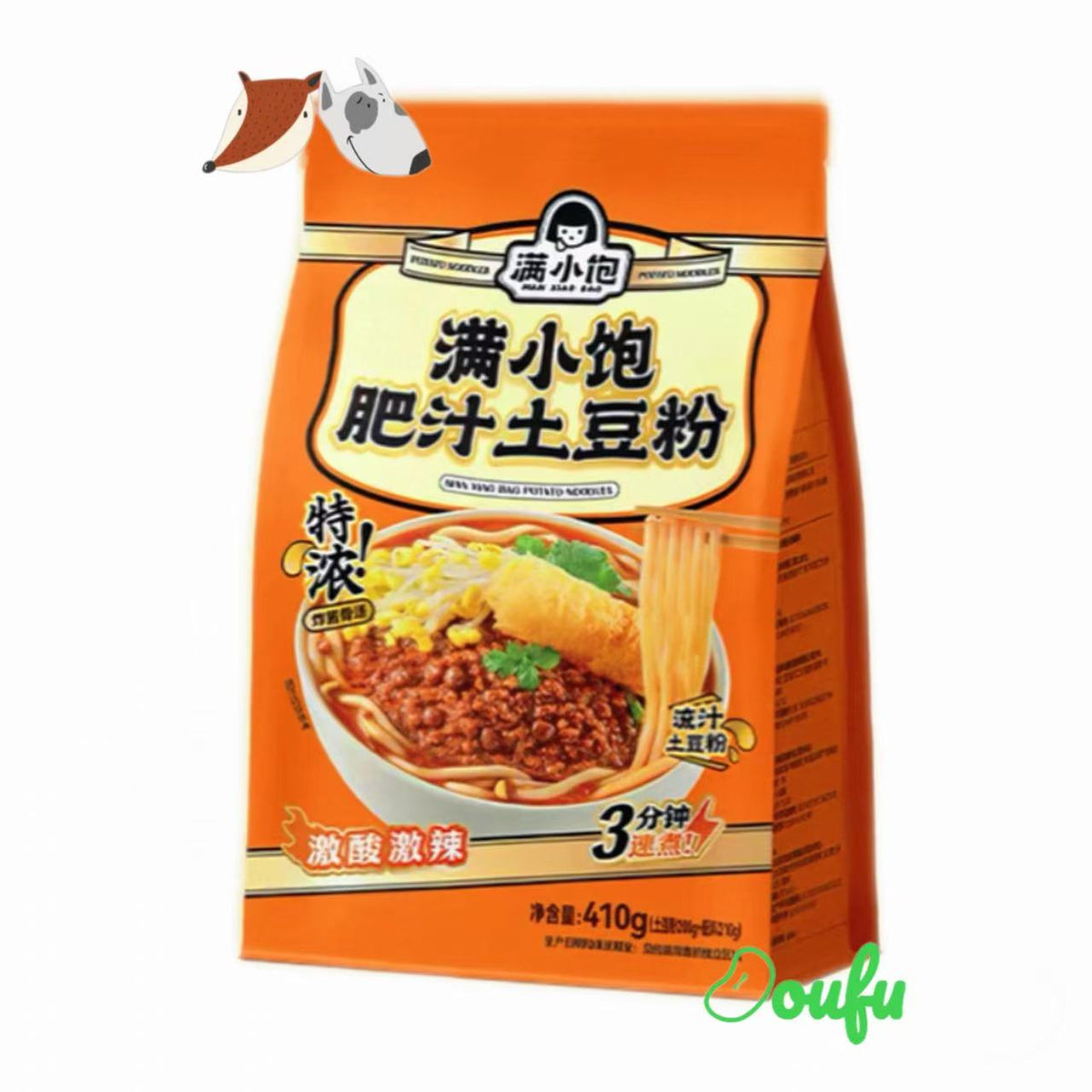 MXB Potato Noodle in Fatty Sauce 满小饱肥汁土豆粉410g