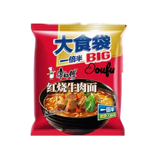 KSF Instant Noodles Big Roasted Artificial Beef Flv 康师傅大食袋红烧牛肉面145g
