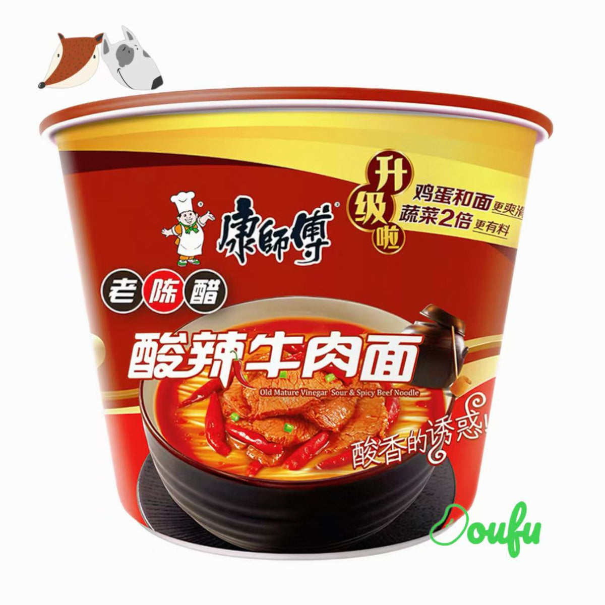 KSF Cup Noodle Hot & Sour Artif Beef Flavour 康师傅酸辣牛肉面桶面 108g