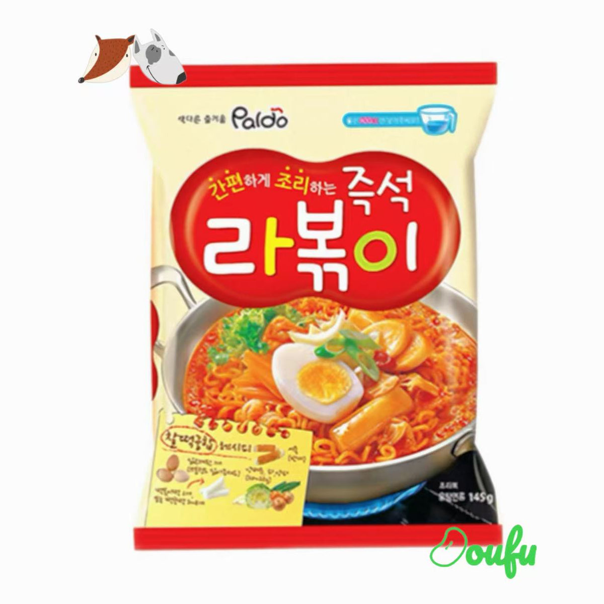 Paldo Rabokki Spicy & Fried Noodle 135g   Paldo年糕拉面135g