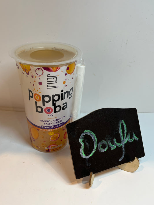 Jenji Popping Boba Mango/Passion Fruit 波霸饮料 芒果百香果味 410ml