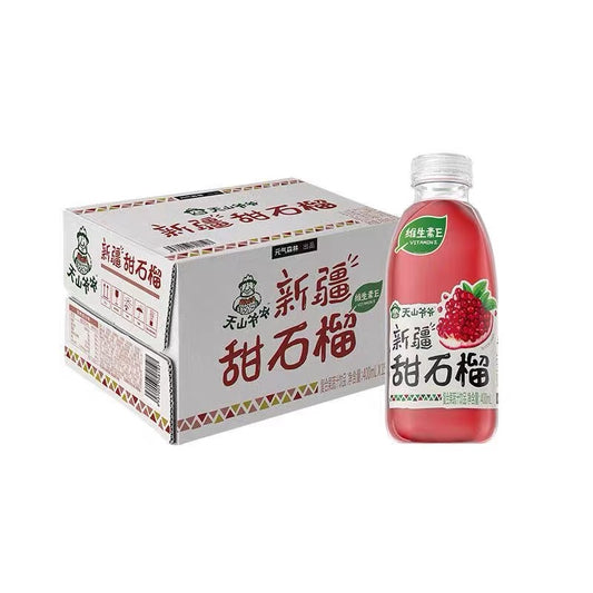 GKF Grandpa tianshan Drinks Sweet Pomegranate 元气森林天山爷爷甜石榴汁400ml