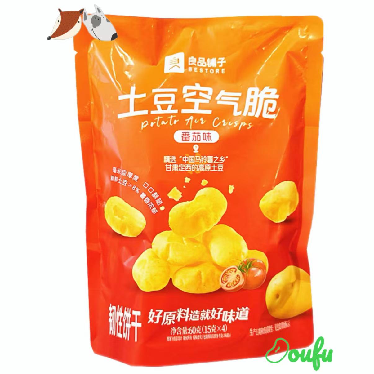 LPPZ Potato Air Crisps -Tomato Flavor 良品铺子土豆空气脆番茄味60g