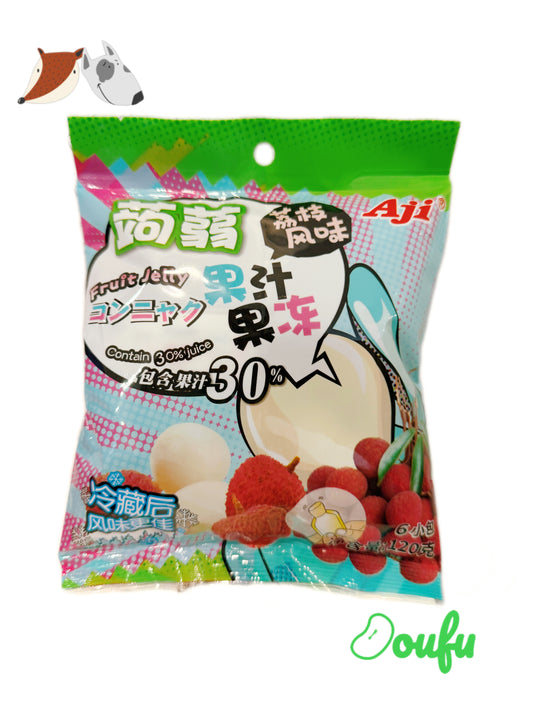 Aji Konjac Juice Jelly Lychee Flavor Aji蒟蒻果汁果冻荔枝味 120g