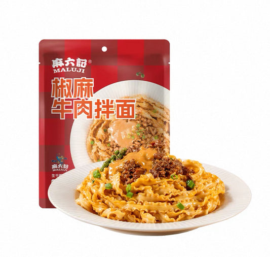 MLJ Spicy Beef Noodles麻六记椒麻牛肉拌面165g