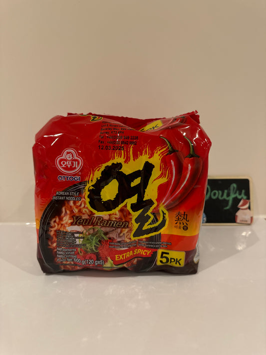 Ottogi Jeul Ramen Multipack不倒翁热拉面 120g*5