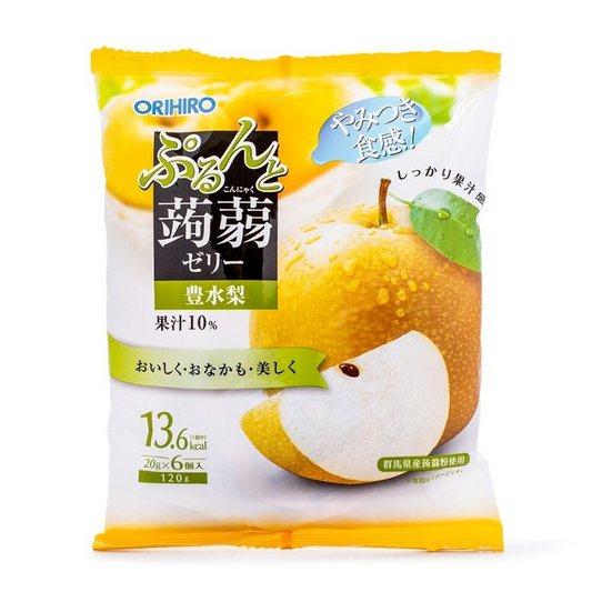 Orihiro Konjac Jelly Hosui Pear Flavour 蒟蒻果冻丰水梨味6小包入 120g