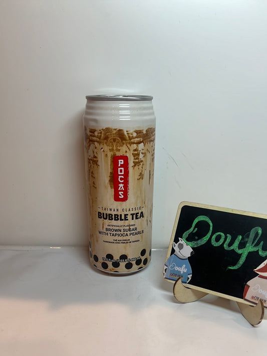 Pocas Bubble Tea Brown Sugar with Tapioca Pearls 黑糖珍珠奶茶490mL