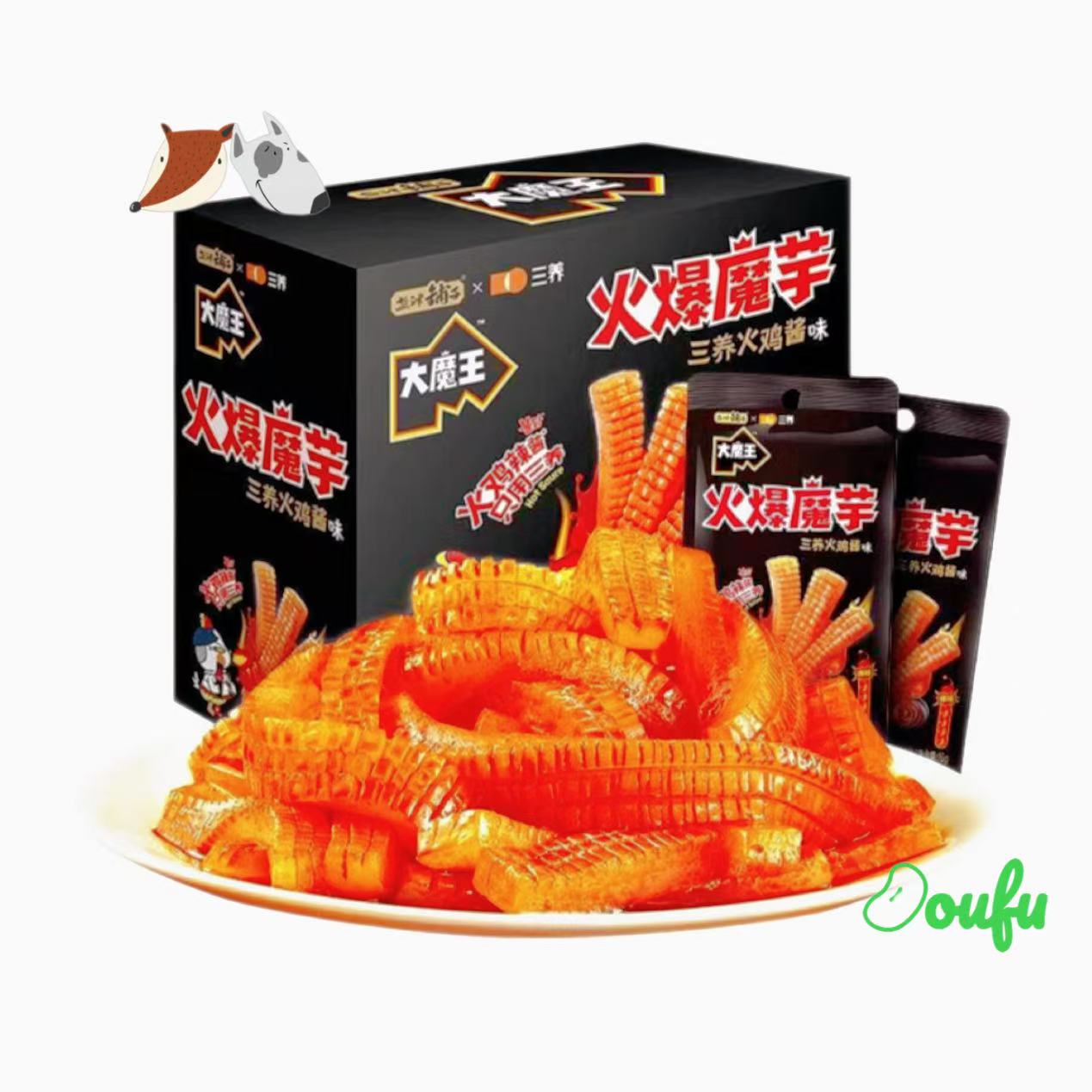 DMW Spicy Snack Samyang Hot Buldak Sauce Flv 盐津铺子大魔王火爆魔芋三养火鸡酱味 150g*20