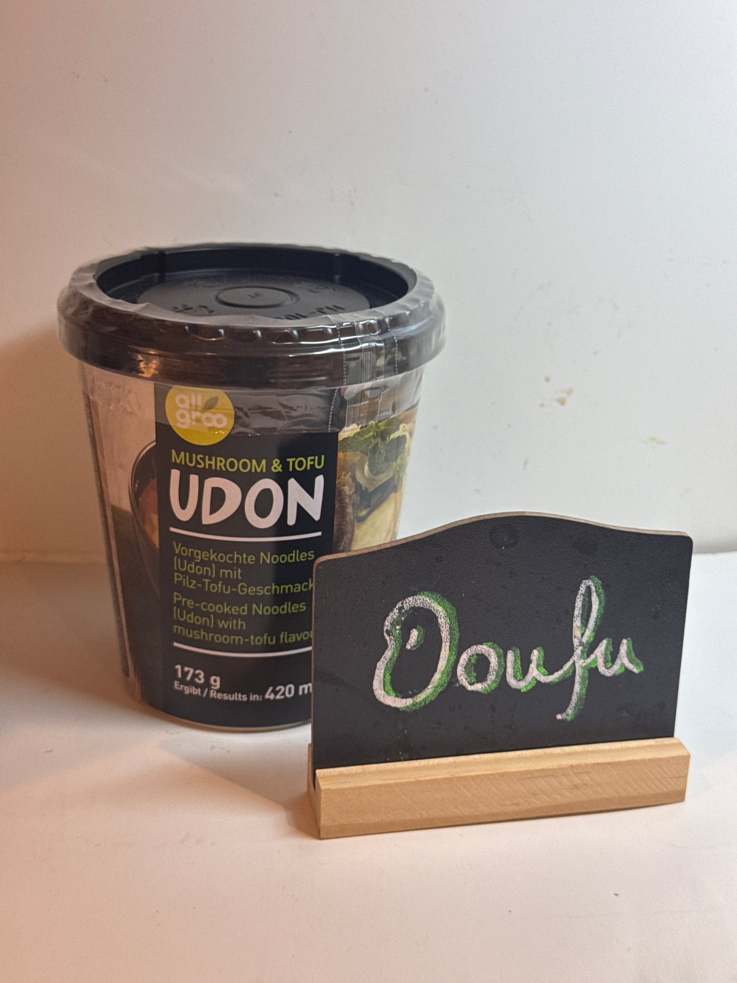 Allgroo mushroom & Tofu Udon蘑香菇豆腐乌冬面173g