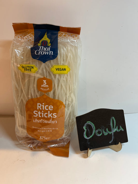 Thai Crown Noodle Rice Stick 3mm 泰式河粉3毫米375g