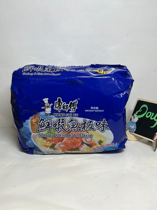 KSF Fish Shrimp Flavour Instant Noodle 5pcs 康师傅鲜虾鱼板面五连包