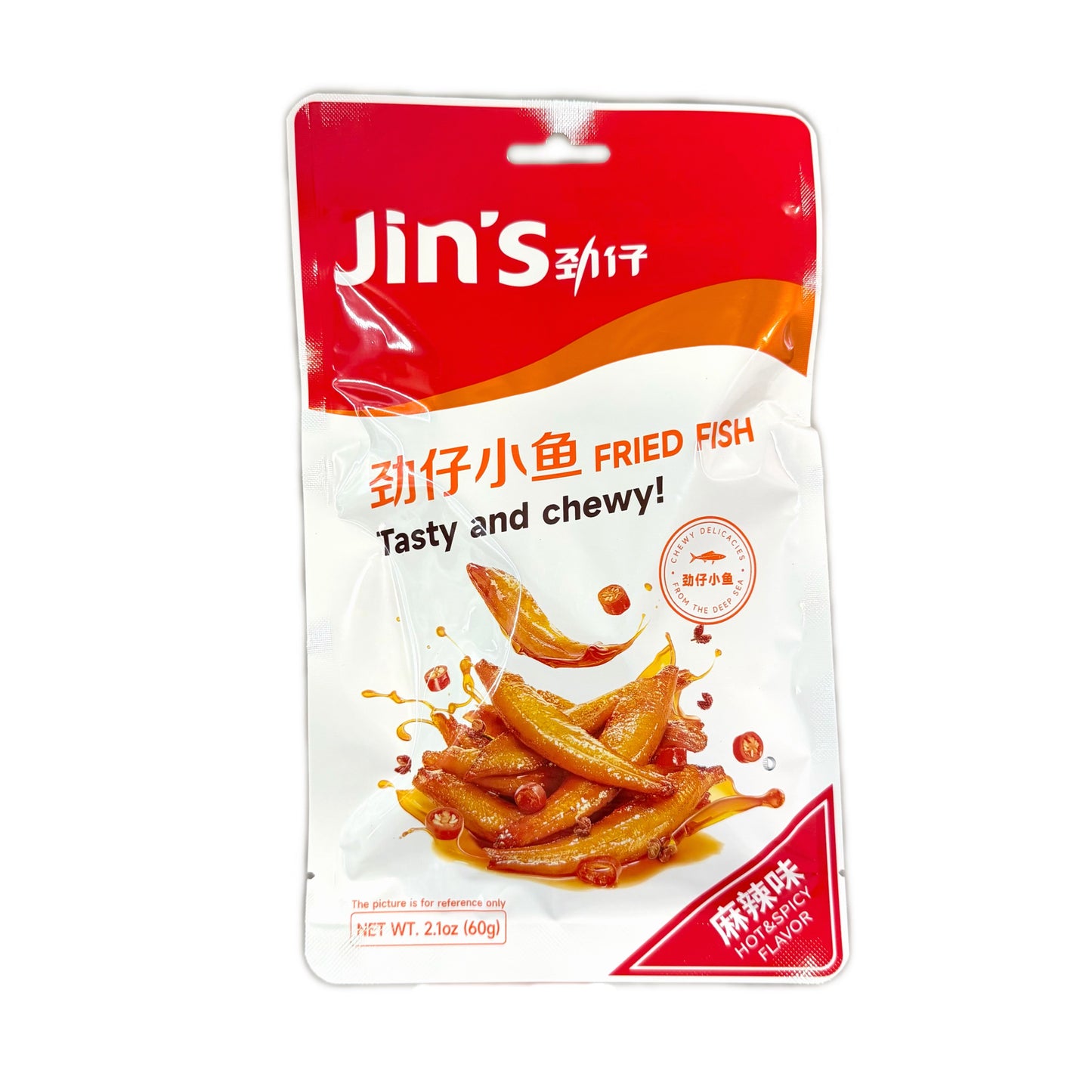 JZ Ocean Little Fish Hot & Spicy Flavor 劲仔深海小鱼麻辣味 60g