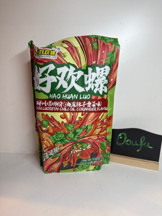 HHL Luosifen Rice Noodle Chili Oil Coriander Flavour 好欢螺螺蛳粉 油泼辣辣子香菜味 270g