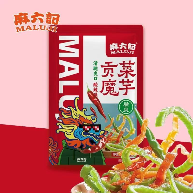 MLJ Gong Cai Konjac Hot Sour Flv 麻六记贡菜魔芋酸辣味 15g*20