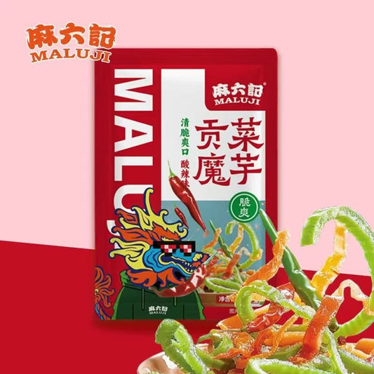MLJ Gong Cai Konjac Hot Sour Flv 麻六记贡菜魔芋酸辣味 15g*20