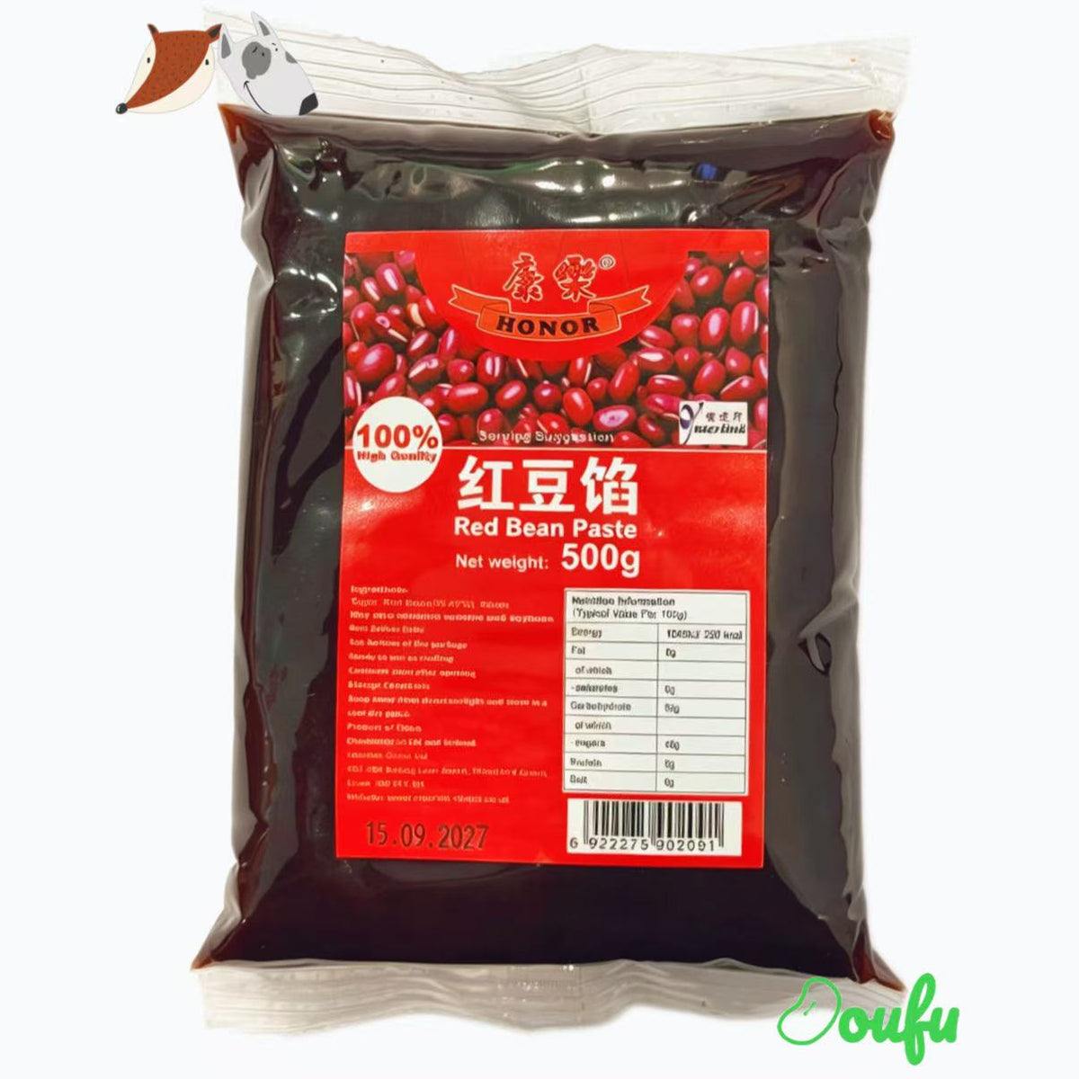 HR Red bean paste 康乐红豆馅500g