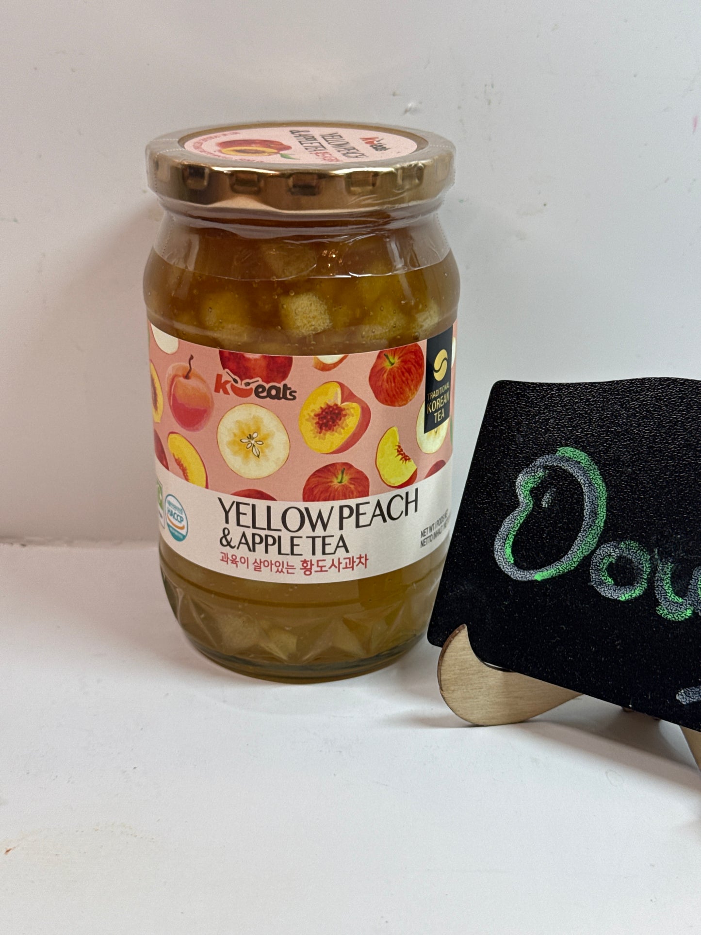 K-eats Yellow Peach and Apple Tea 传统韩国黄桃苹果茶 500g