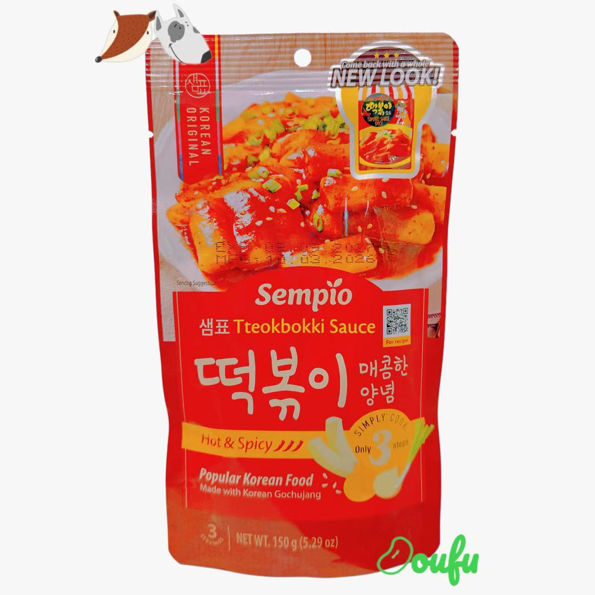 Sempio Topokki Sauce Hot & Spicy 150g    Sempio韩国辣炒年糕酱150g