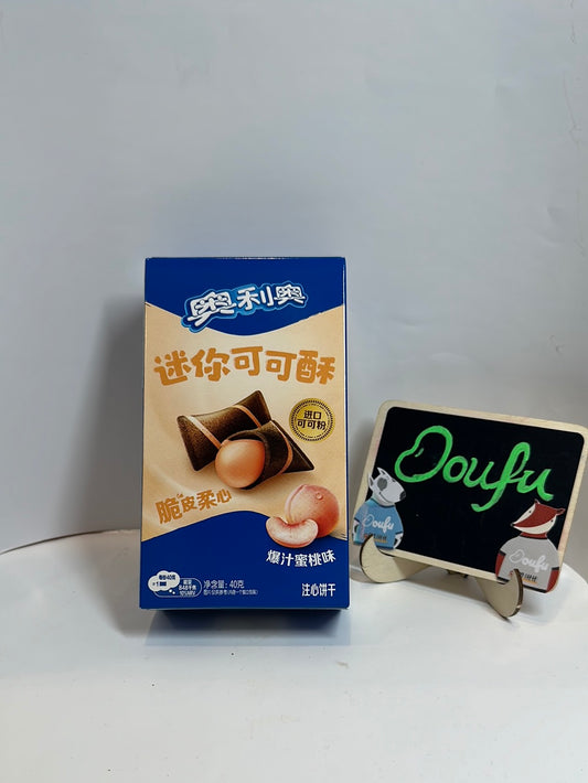 OREO Cocoa Mini Biscuit Peach Flavour 奥利奥 迷你可可酥爆汁蜜桃味 40g