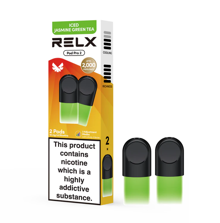RELX Infinity Pod Iced Jasmine Green Tea 悦刻烟弹两颗装 新式绿妍味