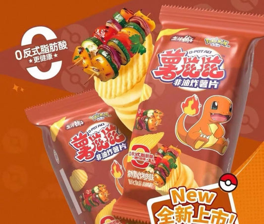 YJPZ Non Fried Potato Chips BBQ Flavor盐津铺子非油炸薯片烧烤味32g