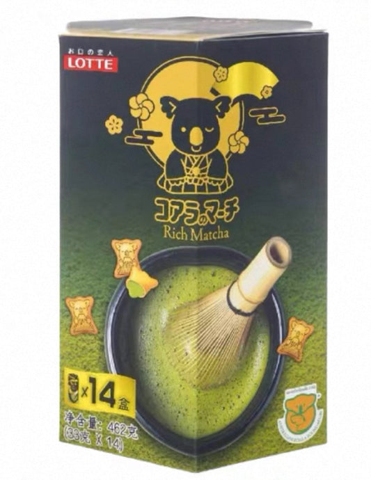 Lotte Koala Matcha Biscuit乐天小熊饼抹茶味33g