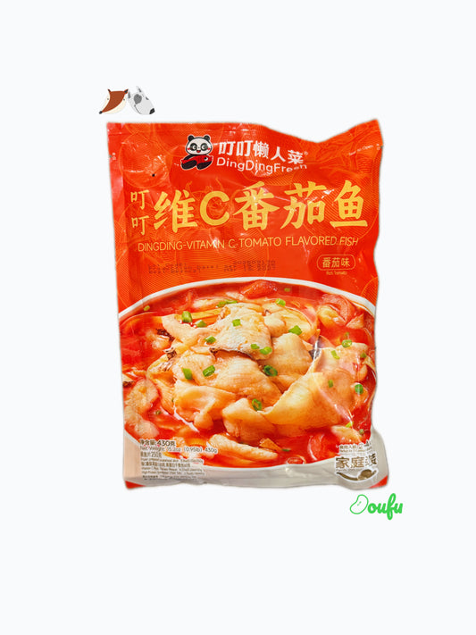 Ding Ding Vitamin C Tomato Fish 叮叮维C番茄鱼快手菜430g（冻柜红色包装）