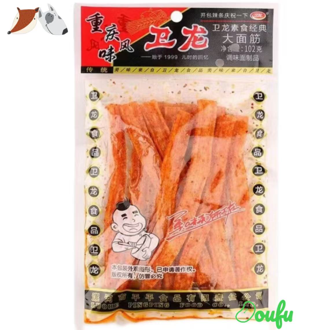 WL Latiao Gluten Strips-hot Spicy Flavour 卫龙大面筋香辣味 102g
