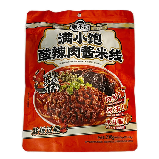 MXB Sour And Spicy Pork Sauce Vermicelli 满小饱酸辣肉酱米线 238g